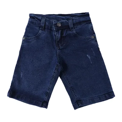 Bermuda Jeans Infantil Gijo Com Bolso E Barra Virada Bermuda Jeans Infantil Gijo Com Bolso E Barra Virada